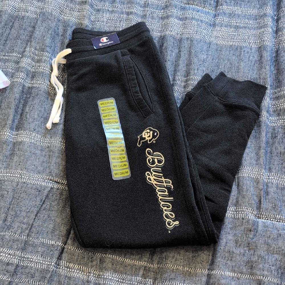 Champion Black Sweatpants Tapered Leg Joggers
